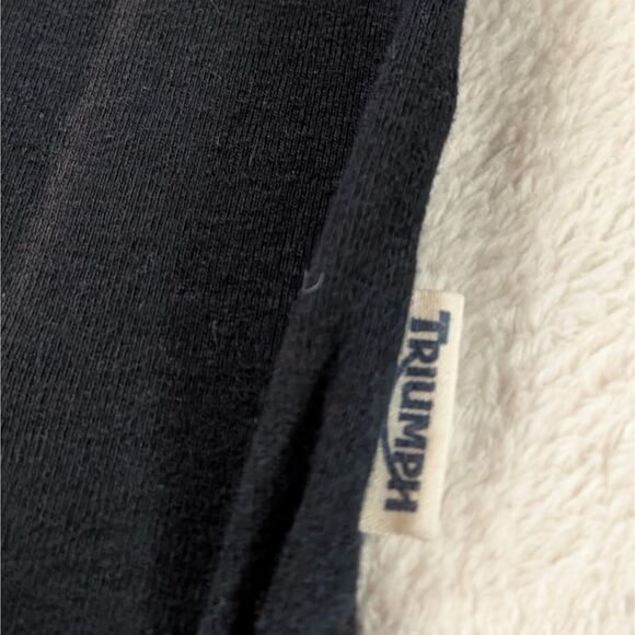 Triumph Motorcycle Graphic Tank Top Women's Large Black Rhinestone Logo Y2K - Picture 4 of 9